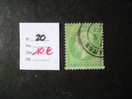 Timbre France Oblitéré N° 20  1862 - 1862 Napoleon III