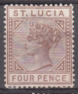 ST SANTA LUCIA 1883-1886 - REINA VICTORIA - YVERT 28* - St.Lucia (...-1978)