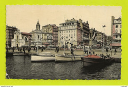 13 MARSEILLE N°614 Le Quai Des Belges Et La Canebière En 1952 PUB Hôtel De Genève BUS Bateaux Editions Mireille - Vieux Port, Saint Victor, Le Panier