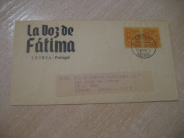 LEIRIA 1954 To Vedado America Cancel La Voz De Fatima Wrapper PORTUGAL - Briefe U. Dokumente