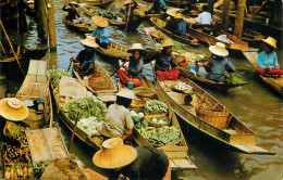 Thailand Rajburi Province Floating Markets At Damnonsaduok - Thailand