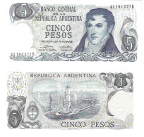 ARGENTINA - ARGENTINIEN - 5 PESOS 1974 - 76 - GENERAL MANUEL BELGRANO - S / C - UNC. UNZ. - Argentinien