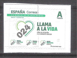 España 2023 - 1 Sello Usado Y Circulado- Llama A La Vida - Día Mundial De La Salud Menta - Used Stamps