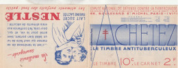 Timbre Antituberculeux - Carnet Complet 20 Timbres 1935 Publicité Nestlé  Végumine Wander Lait Maggi Hauser - Tegen Tuberculose
