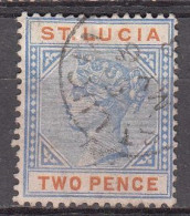 ST SANTA LUCIA 1886-1898 - REINA VICTORIA - YVERT 32 USADO - St.Lucia (...-1978)