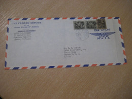 LISBOA Foreign Service USA Embassy 1957 To Camden Air Mail Cancel Folded Cover PORTUGAL - Lettres & Documents