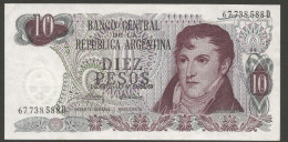 ARGENTINA - ARGENTINIEN - 10 PESOS 1973 - 76 - GENERAL MANUEL BELGRANO - S / C - UNC. UNZ. - Argentina