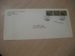 LISBOA Embassy USA 1957 To New York Air Mail Cancel Cover PORTUGAL - Brieven En Documenten
