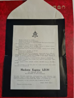 Faire Part Décès MADAME EUGENE LEON NEE GABRIELLE RIVALZ VONCENNES 1927 INHUMATION GRENOBLE ORDRE ST DOMINIQUE - Documents Historiques