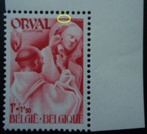 BELGIQUE N°561 V16 Point Rouge Dans La Marge Supérieure MNH** - 1931-1960