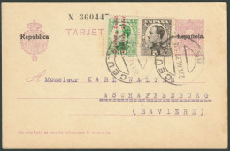 F-EX45687 ESPAÑA SPAIN POSTAL STATIONERY REPUBLICA OVERPRINT CEUTA TO GERMANY.  - 1931-....