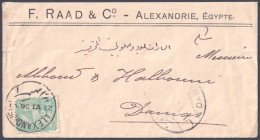 F-EX45336 EGYPT 1906 ALEXANDRIE COVER TO DAMAS PYRAMIDS & SPHINX.  - 1866-1914 Khedivate Of Egypt