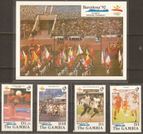 F-EX49394 GAMBIA MNH 1992 OLYMPIC GAMES BARCELONA FOOTBALL ATHLETISM GYMNASTICS.  - Summer 1992: Barcelona