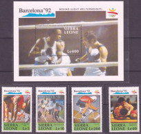 F-EX49484 SIERRA LEONE MNH 1990 OLYMPIC GAMES BARCELONA FOOTBALL ATHLETISM CYCLING.  - Summer 1992: Barcelona