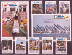 F-EX49393 GRENADA & GRENADINES MNH 1992 OLYMPIC GAMES BARCELONA DECATHLON BASKETBALL.  - Summer 1992: Barcelona