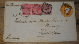 INDIA, Front Cover To Germany - 1894  ...................... 240424-CL-3-4 - 1882-1901 Imperium