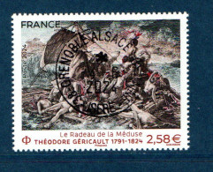 France 2024 Théodore Géricault.Cachet Rond Gomme D'origine - Gebraucht