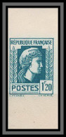 France N°638 Marianne Série D'Alger Non Dentelé (Imperf) Bord De Feuille Essai Trial Color Proof - Color Proofs 1900-1944