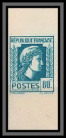 France N°636 Marianne Série D'Alger Non Dentelé (Imperf) Bord De Feuille Essai Trial Color Proof - Farbtests 1900-1944