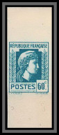 France N°634 Marianne Série D'Alger Non Dentelé (Imperf) Bord De Feuille Essai Trial Color Proof - Color Proofs 1900-1944