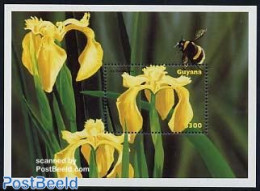 Guyana 1999 Iris Pseudacorus S/s, Mint NH, Nature - Flowers & Plants - Guyana (1966-...)