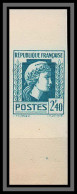 France N°641 Marianne Série D'Alger Non Dentelé (Imperf) Bord De Feuille Essai Trial Color Proof - Farbtests 1900-1944