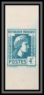 France N°643 Marianne Série D'Alger Non Dentelé (Imperf) Bord De Feuille Essai Trial Color Proof - Color Proofs 1900-1944