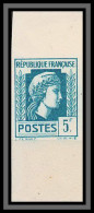France N°645 Marianne Série D'Alger Non Dentelé (Imperf) Bord De Feuille Essai Trial Color Proof - Color Proofs 1900-1944