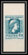 France N°644 Marianne Série D'Alger Non Dentelé (Imperf) Bord De Feuille Essai Trial Color Proof - Color Proofs 1900-1944