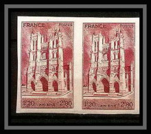 France N°665 Cathédrales Amiens (église Church) Coin De Feuille ** MNH (Imperf) - Iglesias Y Catedrales