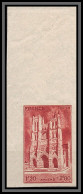 France N°665 Cathédrales Amiens (église Church) Non Dentelé ** MNH (Imperf) - 1941-1950