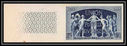 France N°852 Upu 1949 Cote 200 Essai Proof Non Dentelé Imperf ** Mnh Bleu Cote Maury 260 Euros - Essais De Couleur 1945-…