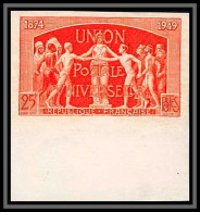 France N°852 Upu 1949 Cote 200 Essai Proof Non Dentelé Imperf Rouge Vif Cote Maury 260 Euros - Essais De Couleur 1945-…