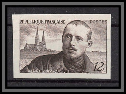 France N°865 Péguy Cathédrale De Chartres église Church Non Dentelé ** MNH (Imperf) - 1951-1960