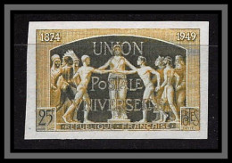 France N°852 Upu 1949 Essai Proof Non Dentelé Imperf Sans Gomme No Gum (*) Cote +/- 200 - Essais De Couleur 1945-…