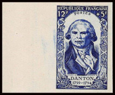 France N°870 Danton Revolution Francaise 1789 - 1950 Essai (trial Color Proof) Non Dentelé Imperf ** - 1951-1960