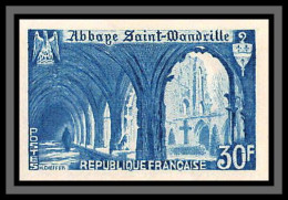 France N°888 Abbaye De St-Wandrille (eglise Church) Non Dentelé ** MNH (Imperf) Paire Cote Maury 50 Euros - 1951-1960