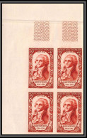 France N°871 Robespierre Revolution Francaise 1789 1950 Essai (trial Color Proof) Non Dentelé Imperf ** MNH Bloc 4 CDF - 1951-1960