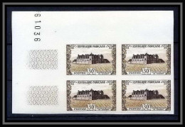 France N°913 Château (castle) Du Clos De Vougeot Bloc 4 Non Dentelé ** MNH (Imperf) Cote Maury 440 - 1951-1960