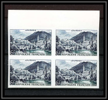 France N°976 Série Touristique Lourdes Bloc De 4 Non Dentelé Imperf ** MNH - 1951-1960