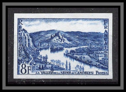 France N°977 La Vallée De La Seine Aux Andelis Essai Proof Non Dentelé Imperf Sans Gomme No Gum (*) 1954 - Essais De Couleur 1945-…