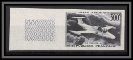 France PA Poste Aerienne Aviation N°35 Maurane Morane Saulnier Non Dentelé ** MNH Imperf Essai Trial Color Proof - 1927-1959 Mint/hinged