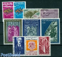 Andorra, French Post 1972 Yearset 1972, Complete, 9v, Mint NH, Various - Yearsets (by Country) - Neufs