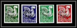 France Préoblitere PREO N°119 / 122 PROMO Coq Gaulois (french Rooster) Non Dentelé ** MNH Imperf Cote 100 - 1951-1960