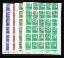 France Préoblitere PREO N°119 / 122 Cote 3000 Bloc 30 Coq Gaulois (french Rooster) Non Dentelé ** MNH Imperf DISCOUNT - 1951-1960