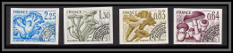 France Préoblitere PREO N°158/161 Champignons Mushroom Funghi Non Dentelé ** MNH Imperf Essais Essai 1979 - Color Proofs 1945-…