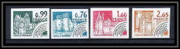 France Préoblitere PREO N°166 / 169 Monuments Chateaux Castle Non Dentelé ** MNH (Imperf) - 1971-1980