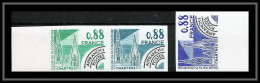 France Préoblitere PREO N°163 Chartres Eglise Church Cathedrale Essai (trial Color Proof) + Non Dentelé Imperf ** - 1971-1980