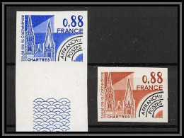 France Préoblitere PREO N°163 Chartres Eglise Church Cathedrale Essai (trial Color Proof) Non Dentelé Imperf ** - Kirchen U. Kathedralen