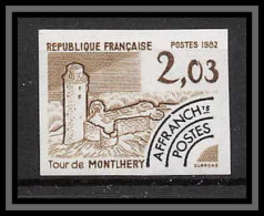 France Préoblitere PREO N°176 Monument Montlhery (Essonne) Chateau Castle Non Dentelé ** MNH (Imperf) Essai Proof  - Color Proofs 1945-…
